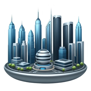 city in the future in the sly sticker