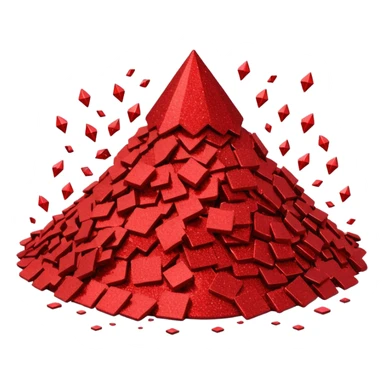 red glitter dead sticker