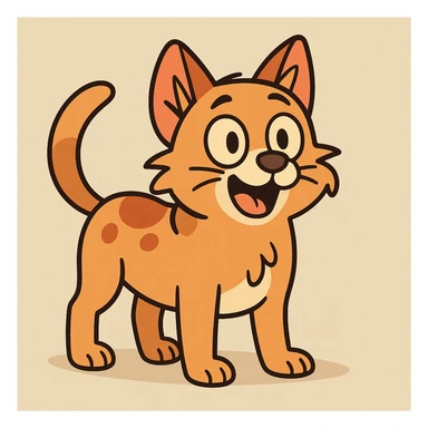 whimsical hybrid of a cat and a dog, playful and friendly, modern cartoon style sticker