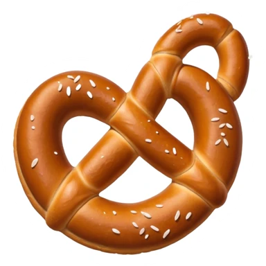 Brezel with salt on top sticker