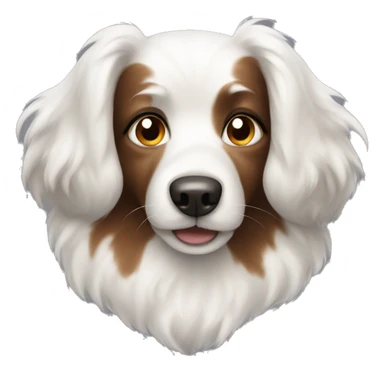 White dog with brown spots and long fluffy ears sticker