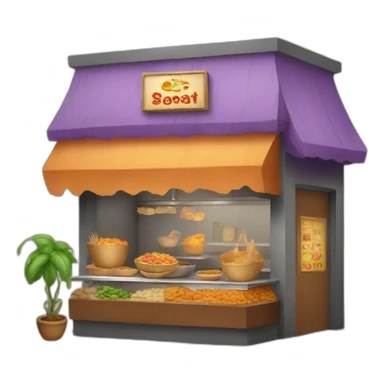 indian street food shop sticker