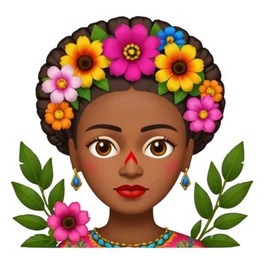 emoji pack of Frida Kahlo in style of her artworks  sticker