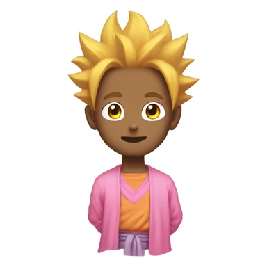 Goku with a pink shirt sticker