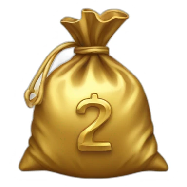 golden money bag sticker