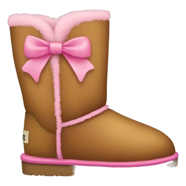 uggs boots with pink bow sticker