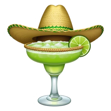 Sombrero and margarita  sticker