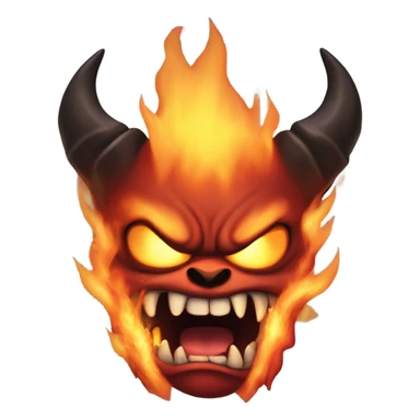 Fierceful demon whish as it more get aggresive turns more fire sticker