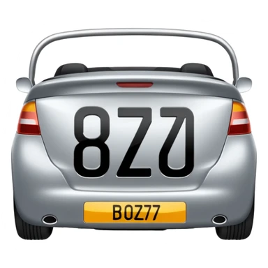 Make a car number plate say BGZ9007 and make the car there to sticker