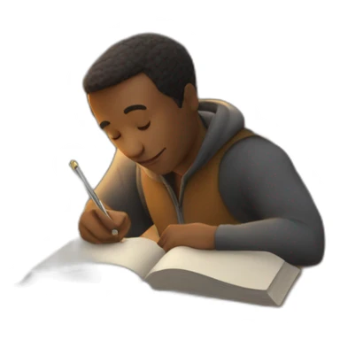 Man writing in a book sticker