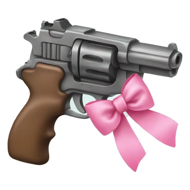 gun with pink bow sticker