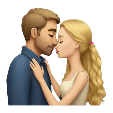 English man kissing Russian girl  sticker