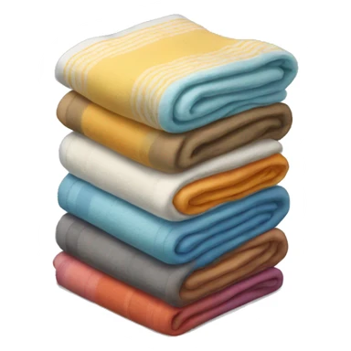 Neatly folded stack of blankets sticker