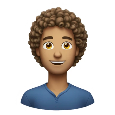 dutch guy with curly hair sticker