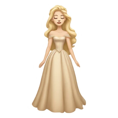 Sleeping beauty in a beige dress  sticker