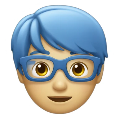 Auto color azul ala derecha sticker