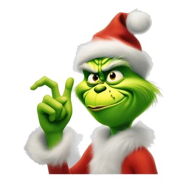 The grinch with finger sticker