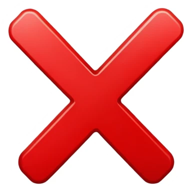 Red X sign sticker