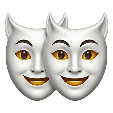 two drama masks sticker