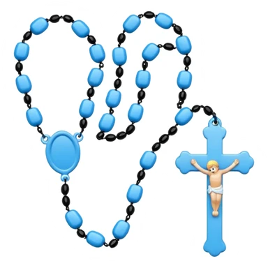 an all baby blue rosary emoji sticker