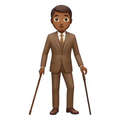 Give me a brown suit with stick  sticker