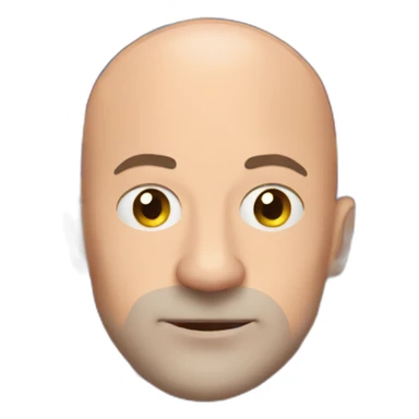 Bald man with furbol club barcelona flag draw in its face sticker