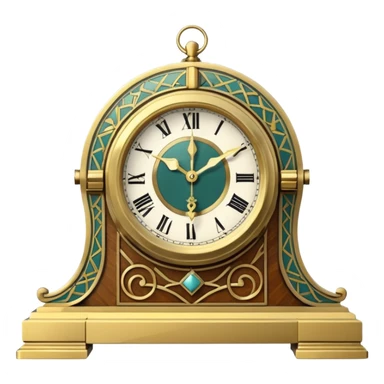 art deco mantel clock sticker