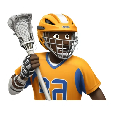 Lacrosse player celebration sticker