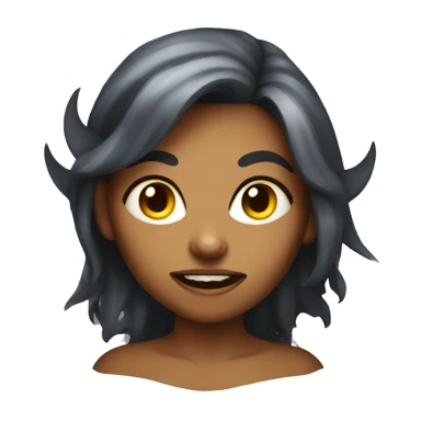 Female demon sticker