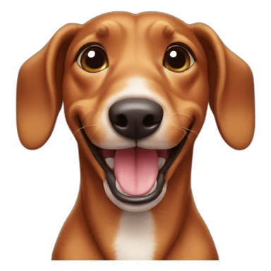 Teckel smiling with only teeth sticker