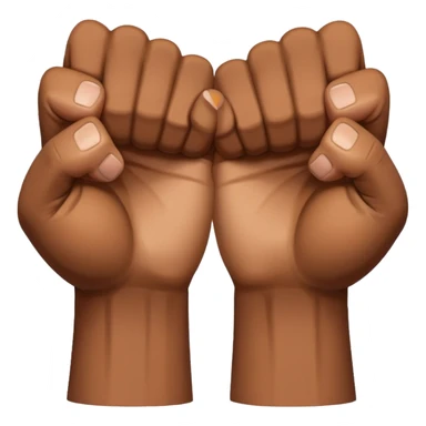 Left and Right fist from the top Perspektive with the Arms crossed over at the wrists  sticker