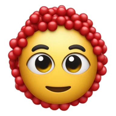 bollenhut mit roten bollen sticker