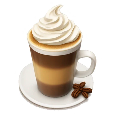 Coffee, pumpkin spiced latte with whipped cream sticker