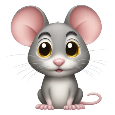 Mouse with heart eyes sticker
