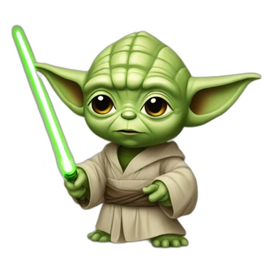 Yoda fancing in paris sticker