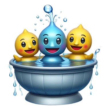 Cinematic Realistic Water Puppetry Pop Culture Emoji, depicted as a whimsical scene of traditional water puppetry rendered with dynamic textures and playful lighting. sticker