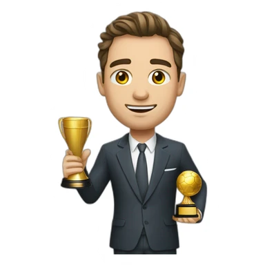 Di caprio con la copa del mundo sticker