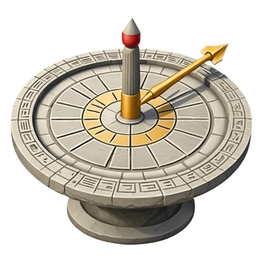 “stone sundial with shadow pointer sticker