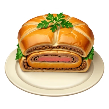 Beef Wellington on plate sticker