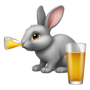rabbits-drinking sticker