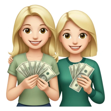 girls with money sticker