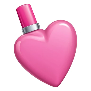 heart with a nail polish pink sticker