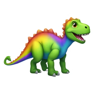 rainbow dinosaur sticker