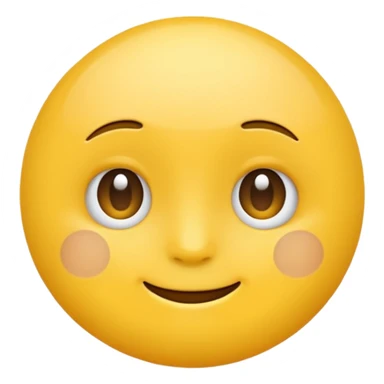 Emoji, yellow round neutral face sticker