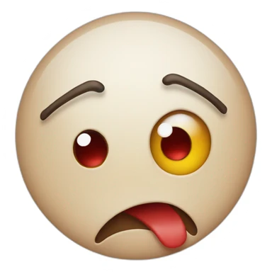 Sad emoji Face with itchy red allergy eyes sticker