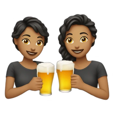 lesbians-friends-drinking-beer sticker