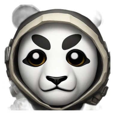 Panda in a bandit mask from borderlands sticker