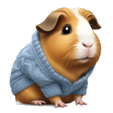 Guinea pig wearing a sweater sticker