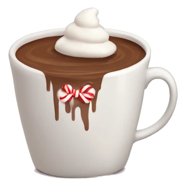 hot chocolate in a christmas mug sticker