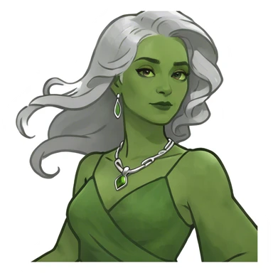 Silver haired woman sticker